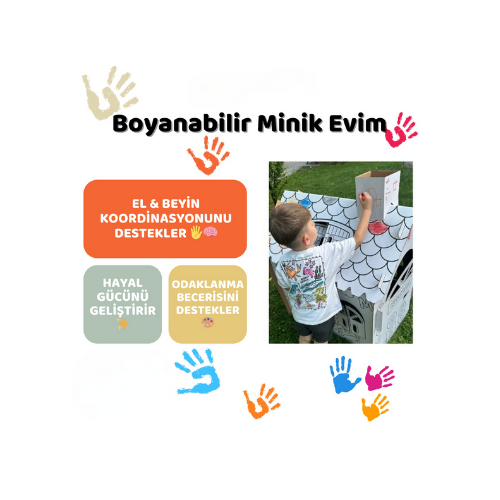 Hayal Gücünü Geliştiren Boyanabilir Oyun Evi