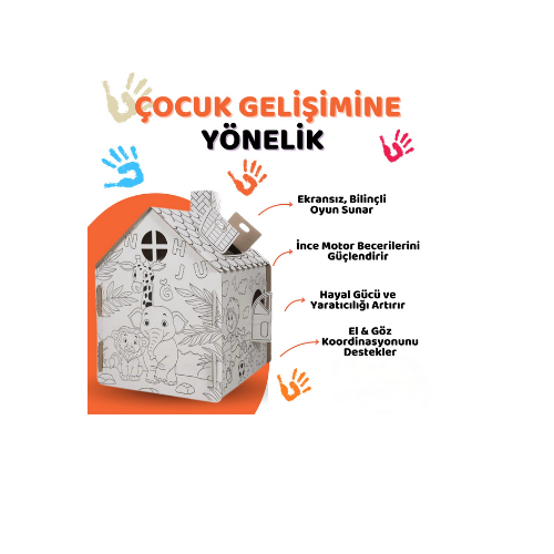 Hayal Gücünü Geliştiren Boyanabilir Oyun Evi