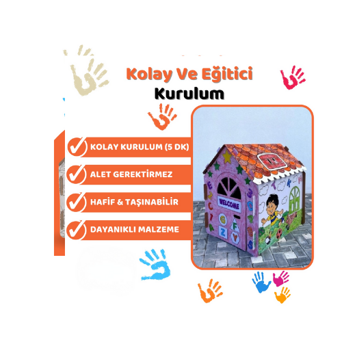 Hayal Gücünü Geliştiren Boyanabilir Oyun Evi